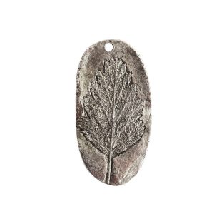 Charm Alder Leaf<br>Antique Silver