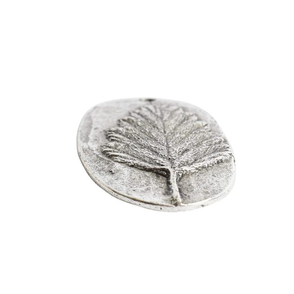 Charm Alder LeafAntique Silver