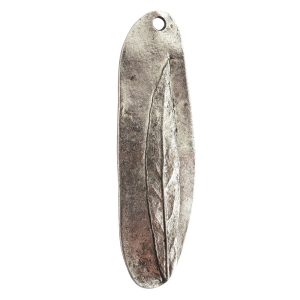 Charm Willow Leaf<br>Antique Silver