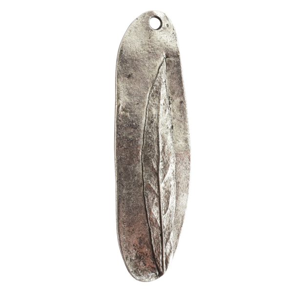 Charm Willow LeafAntique Silver
