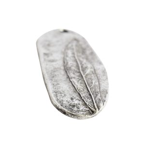 Charm Willow Leaf<br>Antique Silver