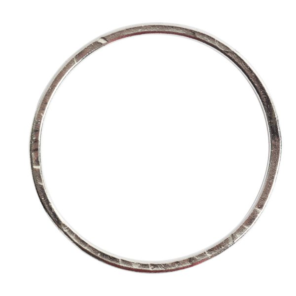 Hoop Flat Grande Circle 50mm DiameterSterling Silver Plate