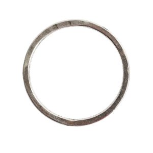 Hoop Flat Large Circle 35mm DiameterAntique Silver