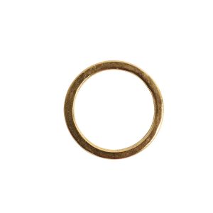 Hoop Flat Small Circle 24mm DiameterAntique Gold