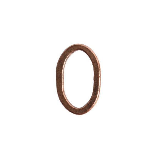 Hoop Flat Small Oval 24x15mm DiameterAntique Copper