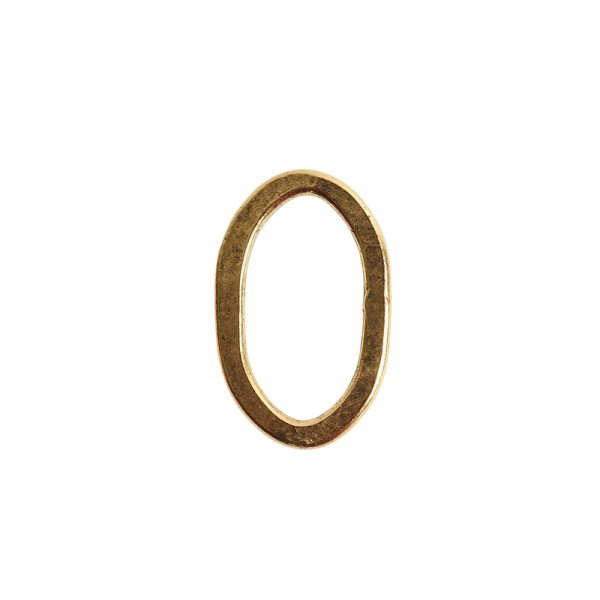 Hoop Flat Small Oval 24x15mm DiameterAntique Gold