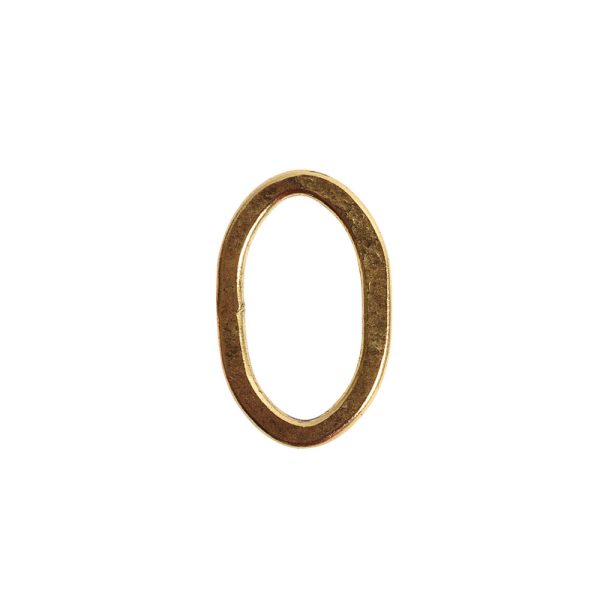 Hoop Flat Small Oval 24x15mm DiameterAntique Gold