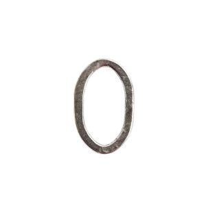 Hoop Flat Small Oval 24x15mm Diameter<br>Antique Silver
