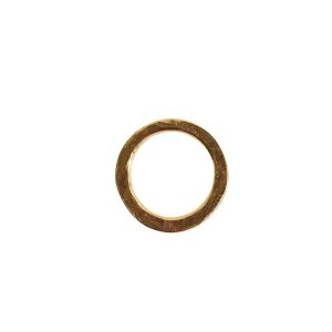 Hoop Hammered 18mm Circle<br>Antique Gold