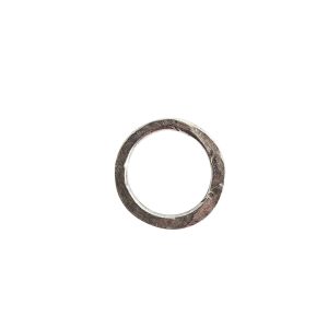 Hoop Hammered 18mm CircleAntique Silver