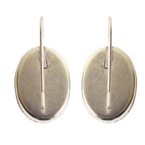 Earring Wire 18x13mm OvalAntique Silver Nickel Free