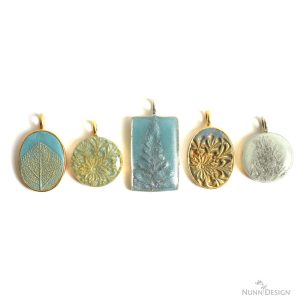 Create Texture with a Silicone Mold, Colorized Epoxy Clay, PearlEx Powders and Nunn Design Resin