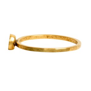 Ring Hammered Thin Bitsy Circle Size 8<br>Antique Gold