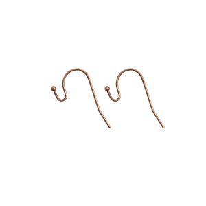 Ear Wire BallAntique Copper Nickel Free