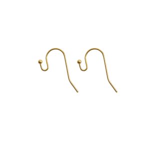 Ear Wire BallAntique Gold Nickel Free