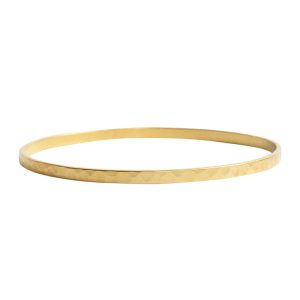 Bangle Bracelet Hammered Thin<br>Antique Gold