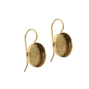 Earring Wire 12mm CircleAntique Gold NF