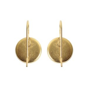 Earring Wire 12mm Circle<br>Antique Gold NF