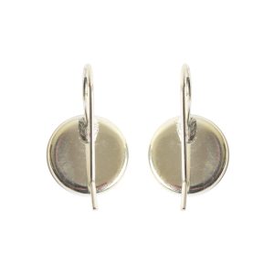 Earring Wire 12mm Circle<br>Sterling Silver Plate NF