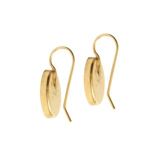 Earring Wire 14x10mm Oval<br>Antique Gold NF