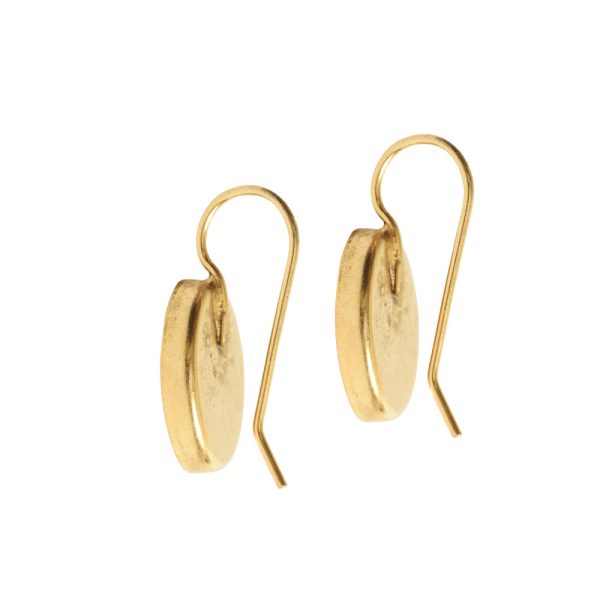 Earring Wire 14x10mm OvalAntique Gold NF