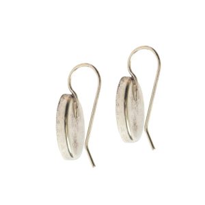 Earring Wire 14x10mm Oval<br>Antique Silver NF