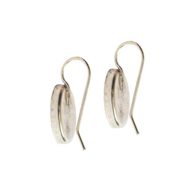 Earring Wire 14x10mm OvalAntique Silver NF