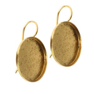 Earring Wire 18mm CircleAntique Gold NF