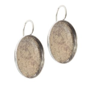 Earring Wire 18mm Circle<br>Antique Silver NF