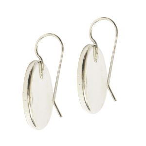 Earring Wire 18mm Circle<br>Sterling Silver Plate NF