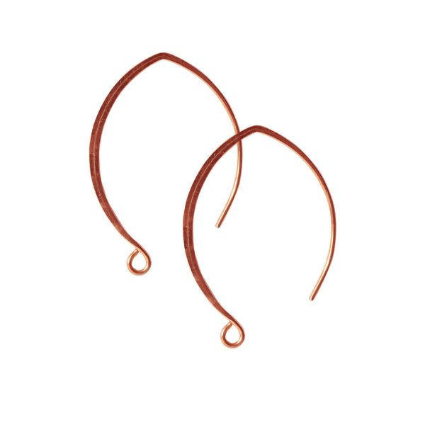 Ear Wire V-Style 33mmAntique Copper