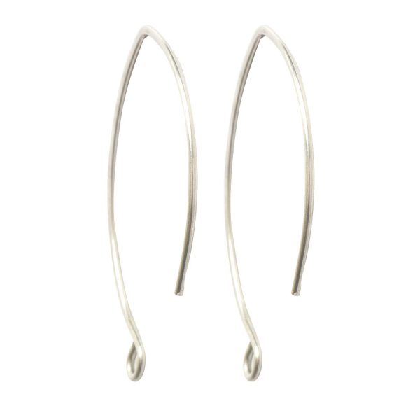 Ear Wire V-Style 33mmSterling Silver Plate