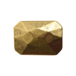 Metal Bead Faceted Rectangle 13x9mm<br>Antique Gold