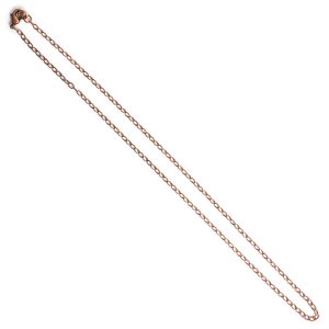 Necklace Fine Textured Cable Chain 18 Inch<br>Antique Copper