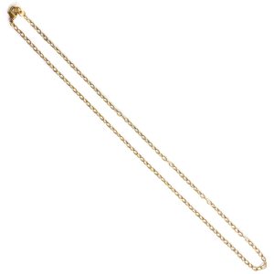 Necklace Fine Textured Cable Chain 18 Inch<br>Antique Gold