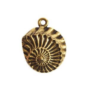 Pendant Charm Small Nautilus Single LoopAntique Gold