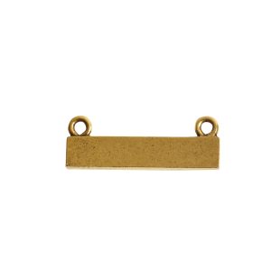Itsy Link Double Loop Rectangle HorizontalAntique Gold
