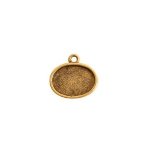 Mini Link Single Loop Oval HorizontalAntique Gold