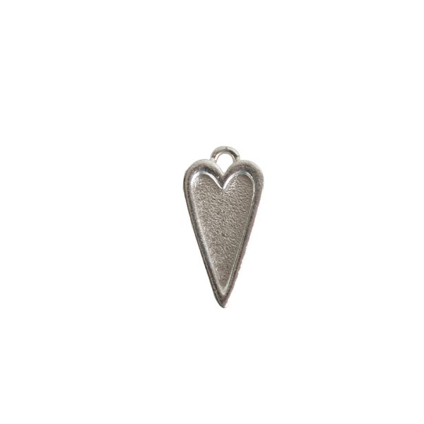 Mini Pendant Heart Single LoopSterling Silver Plate
