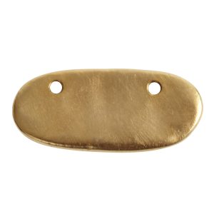 Primitive Tag Small Elongated Oval Horizontal<br>Antique Gold
