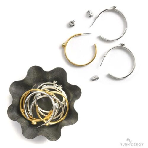 Earring Post Hoop Bitsy Circle