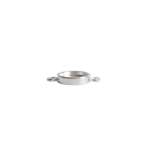 Itsy Link Double Loop CircleSterling Silver Plate