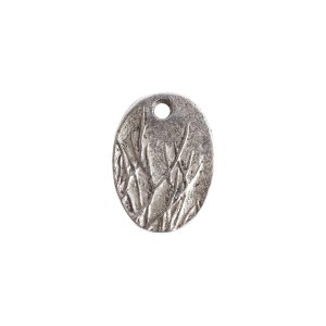 Charm Small Meadow Grass<br>Antique Silver