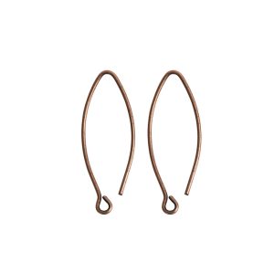 Ear Wire Open Oval MiniAntique Copper NF