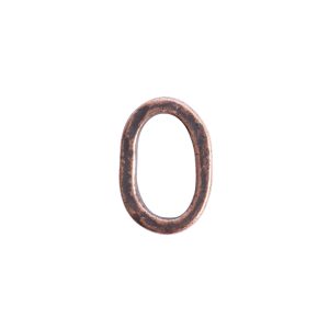 Hoop Hammered Small OvalAntique Copper