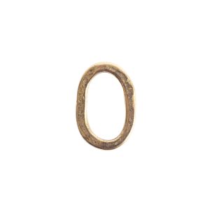Hoop Hammered Small OvalAntique Gold