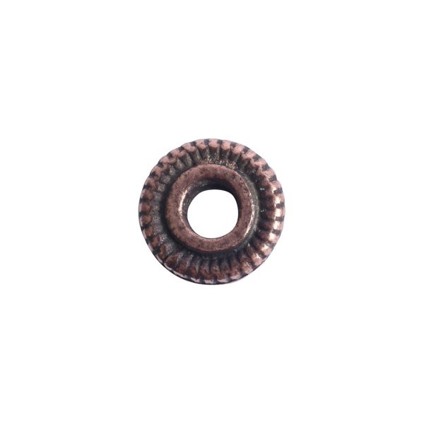 Spacer Bead 6mm Line EdgeAntique Copper
