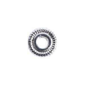 Spacer Bead 6mm Line EdgeSterling Silver Plate