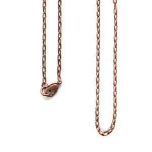 Necklace Small Fine Cable Chain 18 InchAntique Copper