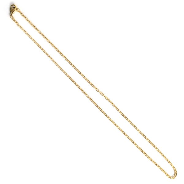 Necklace Small Fine Cable Chain 18 InchAntique Gold